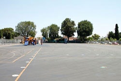 ASPHALT ASSETS Countless playgrounds owned by the Los Angeles Unified School District have the potential to become community resources. (Photos Courtesy of People for Parks)