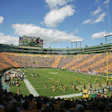 FROM THE ROOFTOPS Evenly distributed loudspeakers have eliminated echo issues at Lambeau Field. (Photo courtesy of the Green Bay Packers)