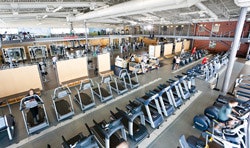 ROW, ROW, ROW “Leftover genetics” is how one architect describes the persistence of the equipment warehouse aesthetic within American health clubs. (Photo of Family Wellness By Mike Smith, Courtesy of Zerr Berg Architects)