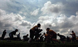 STAYING IN LINE ONLINE Athletes at Ocean Lakes High School in Virginia Beach, Va., must adhere to a detailed social media position statement. (AP Photo/The Virginian-Pilot/L. Todd Spencer)