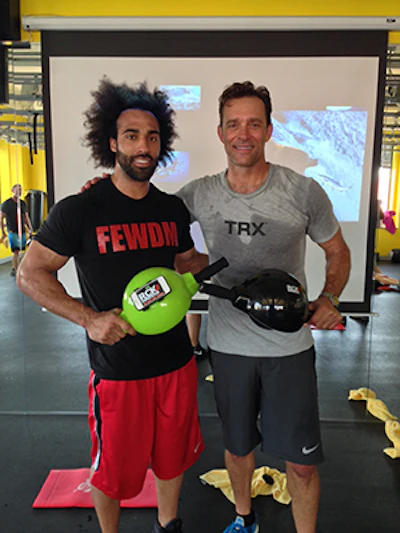 Tommy poses with TRX inventor Randy Hetrick.