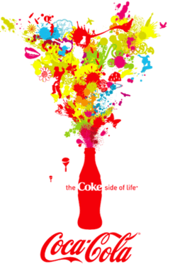 A poster for Coke in the lunchroom can be a teaching opportunity. Why doesn’t the school offer soda as a beverage for lunch?