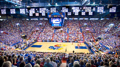 If you listen closesly you might be able to hear the Rock, Chalk, Jayhawk chant from here.