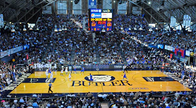 In the opening round's biggest blowout, Hinkle Fieldhouse crushed Rupp Arena by nearly 2,000 votes.