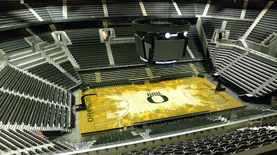 Matthew Knight Arena eeked out a win against Creighton's CenturyLink Center in round one.