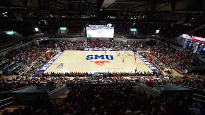 Thanks to a late surge from Mustang fans, Moody Coliseum upset The Pit in round one.