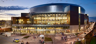Pinnacle Bank Arena defeated Moody Coliseum, champion of the Renovated Region, in the semifinals. Photo via DLR Group.