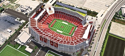 When it opens later this year, Levi's Stadium will feature the NFL's first green roof. (Photo via levisstadium.com)