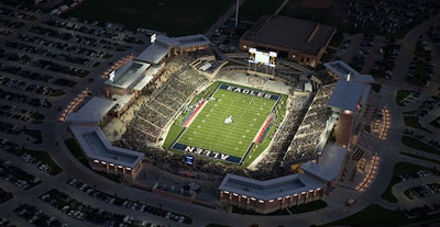 Eagle Stadium seats 18,000 people and cost $60 million to build.