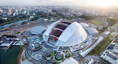 Singapore's National Stadium. Image via gizmag.com