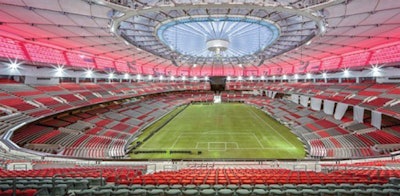 BC Place in Vancouver is one of six host venues for the 2015 Women's World Cup. All six feature synthetic turf.