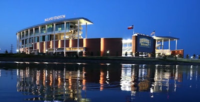 McLane Stadium as seen from the Brazos River. (Photo via Baylor University)