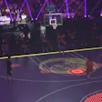 Nike's LED basketball court can interact with players as they move across the surface.