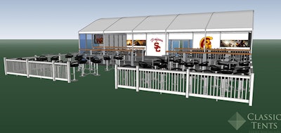 A rendering of the Field Club at USC. (Image via USCTrojans.com.)
