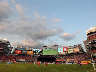 Playing soccer at Yankee Stadium is a disgrace