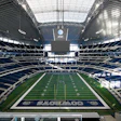 A man was injured when he fell from the first row of AT&T Stadium down to the field-level suites below.