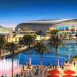 A rendering of the planned stadium and commercial development in Inglewood, Calif. where St. Louis Rams owner Stan Kroenke plans to build an NFL stadium. (Via HKS Inc.)