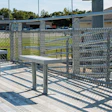 LOCATION, LOCATION Relegated to parking their wheelchairs on a ground-level track last season, wheelchair-using fans of Hampton-Dumont High School football now have their own elevated deck. (Photos courtesy of Kay Park Recreation)