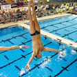 DOUBLE DIP Featuring 1-, 3-, 5-, 7- and 10-meter platforms, the St. Peters (Mo.) Rec-Plex hosted the Olympic Festival in 1994 and the Olympic Diving Trials a decade later. (Photo Courtesy of Counsilman-Hunsaker)