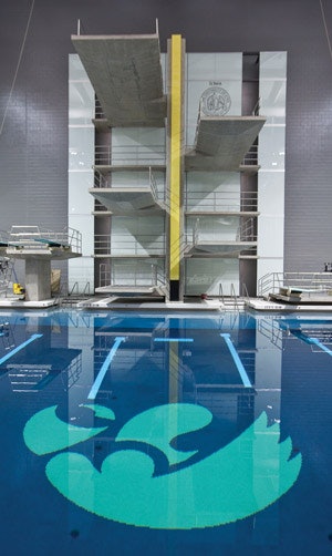 University of Iowa diving platforms (PHOTO BY STEPHEN MALLY PHOTOGRAPHY)