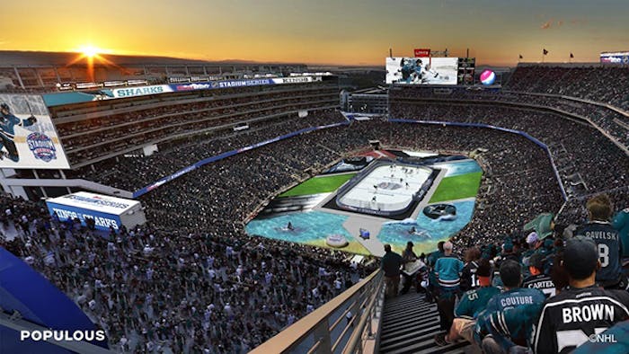 NHL Rendering of 2015 Coors Light NHL Stadium Series at Levi's Stadium courtesy of the NHL.