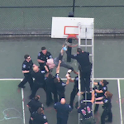 Shirtless Man Basketball Hoop Resize