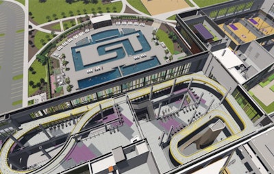 A rendering of the lazy river at LSU