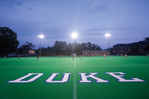 GOOD NEIGHBOR The home of Duke University's field hockey team abuts a residential area, dictating strict control of spill light. (Photo Courtesy of Ephesus) - Click to enlarge