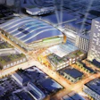 An architectural rendering of the proposed new Bucks arena.