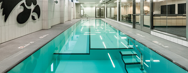 University of Iowa Football Therapy Pools [Images of the University of Iowa Football Operations Facility by Paul Crosby]