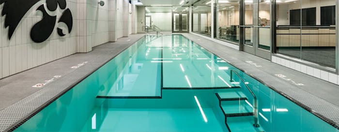 University of Iowa Football Therapy Pools [Images of the University of Iowa Football Operations Facility by Paul Crosby]