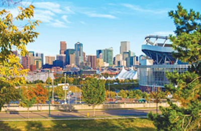 The Mile High Stadium overlooking downtown Denver. [Photo by Shutterstock]