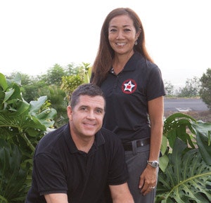 John Bertsch, (pictured with his wife, Stacey) is director of public safety — emergency management for IRONMAN Triathlon World Championships in Hawaii.