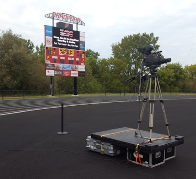 Bradford High School used the Daktronics Sports Marketing team to help attract sponsors for its video board. (Image Courtesy Daktronics)