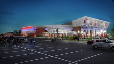Rendering of the University of Dayton Arena's 50th anniversary renovation project, courtesy of Sink Combs Dethlefs