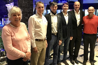 Photo (l-r): Anne Pankhurst, PTR Education Consultant; Dan Santorum, PTR CEO; Attila Richter, Hungarian Tennis Association General Secretary; Gabor Pelva, Hungarian Tennis Association National Team Head Coach; Gabor Juhász, Sports Director; Brian Parkkonen, PTR Director of Education