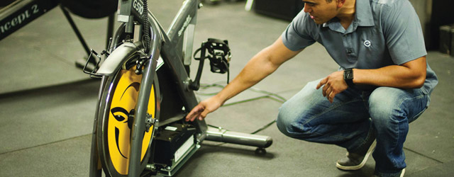 Energy-generating stationary bikes are helping drive the green fitness movement. [Image courtesy of SportsArt]