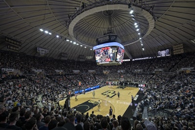 Mackey Arena, home to the Purdue Boilermakers, is among the many venues lit using LED sports lighting.