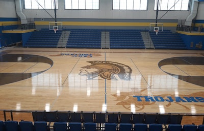 Another look at the intricate floor design at Webber High School. (Photo credit: Shane Gordon)