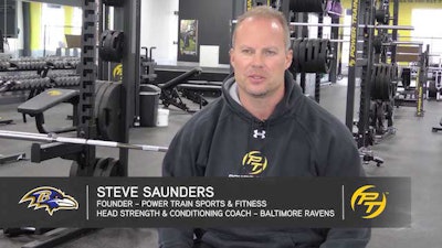 Steve Saunders Founder, Power Train Sports & Fitness Head Strength & Conditioning Coach, Baltimore Ravens [courtesy Matrix].