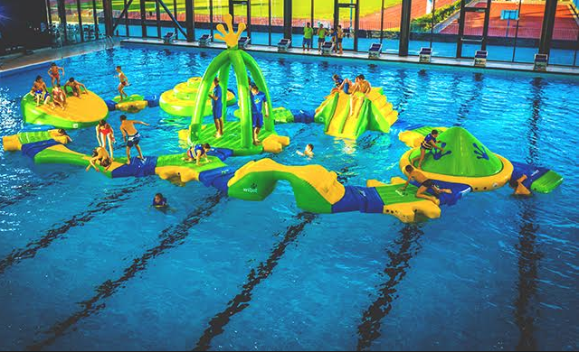 Wibit inflatable play products from Recreonics [Image courtesy Recreonics].