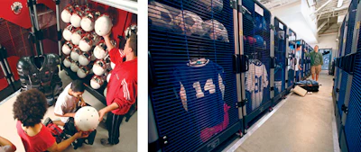 Mobile carts allow for efficient distribution and nesting of equipment. [Photos courtesy of GearBoss]