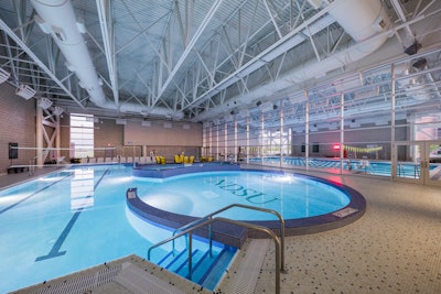 North Dakota State's Wallman Wellness Center offers an aquatics facility for swimmers and non-swimmers alike. [Photos by IRIS22 Productions LLC and Aquatic Design Group]
