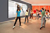 Large display in fitness club