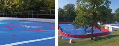 [Left photo courtesy of Matéflex, Right photo courtesy of Washington Capitals]