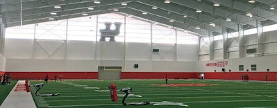 University of Houston indoor football practice facility. [Photo courtesy of Velux]