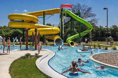 Water Slide Into Lazy River 1