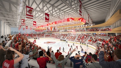 Sacred Heart Hockey Arena [Rendering courtesy of JLG Architects and SLAM Collaborative]