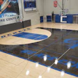 A view of the brand new ScissorLoc V-Hex gym floor at CHS.