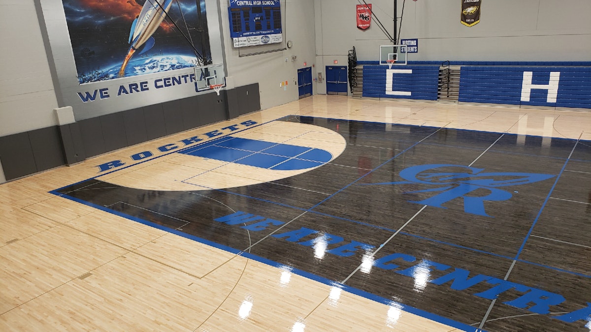 HS Gym Floor Rebuilt, Redesigned Following Weather Disaster